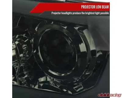 Spec-D Retro Style LED Tube Projector Headlights w/ LED Turn Signals (Chrome Housing/Smoked Lens)  Toyota Tundra | Sequoia 2007-2017 - 2LHP-TUN07G-G3-GO