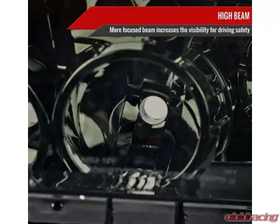 Spec-D Retro Style LED Tube Projector Headlights w/ LED Turn Signals (Chrome Housing/Smoked Lens)  Toyota Tundra | Sequoia 2007-2017 - 2LHP-TUN07G-G3-GO