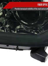 Spec-D Retro Style LED Tube Projector Headlights w/ LED Turn Signals (Chrome Housing/Smoked Lens)  Toyota Tundra | Sequoia 2007-2017                                     - 2LHP-TUN07G-G3-GO - Image 5