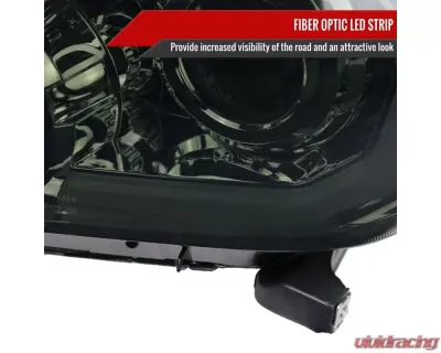 Spec-D Retro Style LED Tube Projector Headlights w/ LED Turn Signals (Chrome Housing/Smoked Lens)  Toyota Tundra | Sequoia 2007-2017 - 2LHP-TUN07G-G3-GO