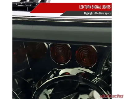 Spec-D Retro Style LED Tube Projector Headlights w/ LED Turn Signals (Chrome Housing/Smoked Lens)  Toyota Tundra | Sequoia 2007-2017 - 2LHP-TUN07G-G3-GO