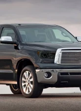 Spec-D Retro Style LED Tube Projector Headlights w/ LED Turn Signals (Chrome Housing/Smoked Lens)  Toyota Tundra | Sequoia 2007-2017                                     - 2LHP-TUN07G-G3-GO - Image 9