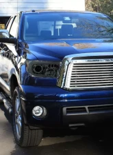 Spec-D Retro Style LED Tube Projector Headlights w/ LED Turn Signals (Chrome Housing/Smoked Lens)  Toyota Tundra | Sequoia 2007-2017                                     - 2LHP-TUN07G-G3-GO - Image 10