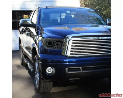 Spec-D Retro Style LED Tube Projector Headlights w/ LED Turn Signals (Chrome Housing/Smoked Lens)  Toyota Tundra | Sequoia 2007-2017 - 2LHP-TUN07G-G3-GO