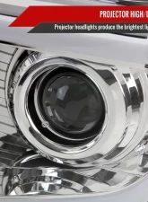 Spec-D LED Switchback Sequential Turn Signal LED Bar Projector Headlights (Chrome Housing/Clear Lens) Toyota Tundra 2014-2021                                     - 2LHP-TUN14-DRL-GO - Image 3