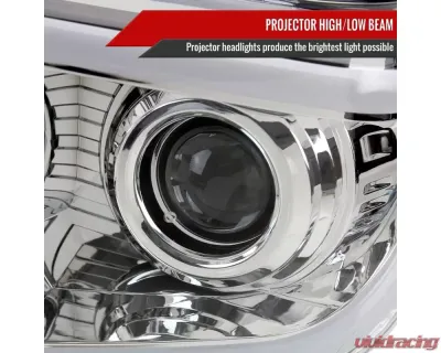 Spec-D LED Switchback Sequential Turn Signal LED Bar Projector Headlights (Chrome Housing/Clear Lens) Toyota Tundra 2014-2021 - 2LHP-TUN14-DRL-GO