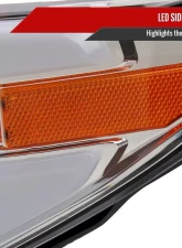 Spec-D LED Switchback Sequential Turn Signal LED Bar Projector Headlights (Chrome Housing/Clear Lens) Toyota Tundra 2014-2021                                     - 2LHP-TUN14-DRL-GO - Image 6