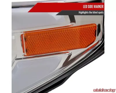 Spec-D LED Switchback Sequential Turn Signal LED Bar Projector Headlights (Chrome Housing/Clear Lens) Toyota Tundra 2014-2021 - 2LHP-TUN14-DRL-GO