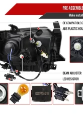 Spec-D LED Switchback Sequential Turn Signal LED Bar Projector Headlights (Chrome Housing/Clear Lens) Toyota Tundra 2014-2021                                     - 2LHP-TUN14-DRL-GO - Image 7