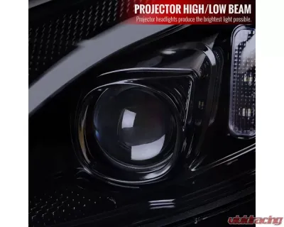 Spec-D Switchback Sequential Turn Signal Projector Headlights Glossy Black Housing/Light Smoke Lens Mercedes-Benz C-Class W205 2015-2018 - 2LHP-W20515G-SQ-TM