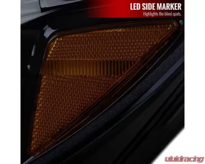 Spec-D Switchback Sequential Turn Signal Projector Headlights Glossy Black Housing/Light Smoke Lens Mercedes-Benz C-Class W205 2015-2018 - 2LHP-W20515G-SQ-TM
