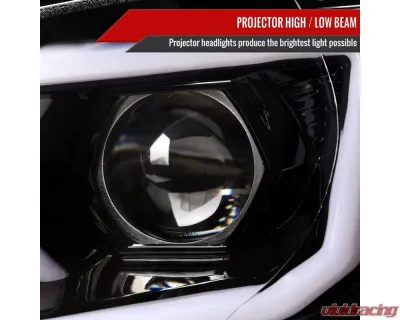 Spec-D LED Bar Sequential Turn Signal Projector Headlights (Glossy Black Housing/Clear Lens) Subaru WRX | STI 2006-2007 - 2LHP-WRX06BK-G2-TM