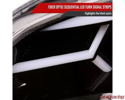 Spec-D LED Bar Sequential Turn Signal Projector Headlights (Glossy Black Housing/Clear Lens) Subaru WRX | STI 2006-2007 - 2LHP-WRX06BK-G2-TM