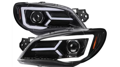 Spec-D LED Bar Sequential Turn Signal Projector Headlights (Glossy Black Housing/Clear Lens) Subaru WRX | STI 2006-2007                                     - 2LHP-WRX06BK-G2-TM - Image 10