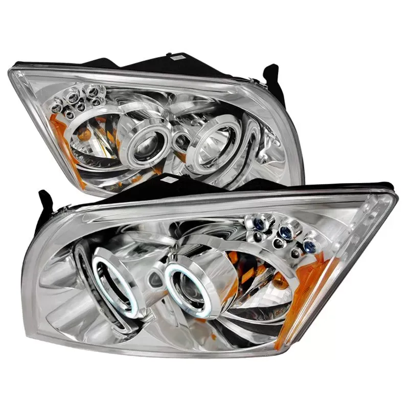 Spec-D CCFL  Halo Projector Headlights Chrome Dodge Caliber 2007-2010 - 4LHP-CAL06-KS