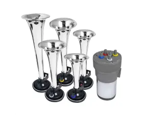 Spec-D Music Air Horn Chrome With 110DB 12V Compressor