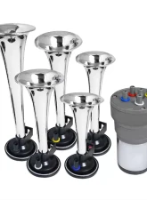 Spec-D Music Air Horn Chrome With 110DB 12V Compressor                                     - AH-6052-1 - Image 10