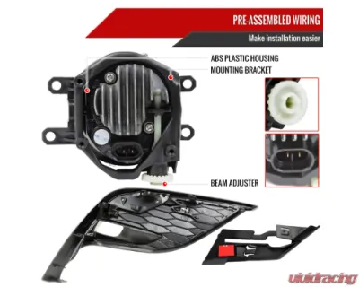 Spec-D Full LED Fog Lights Kit (Chrome Housing/Clear Lens) Toyota Camry 2021-2023 - LF-CAM21SECLED-DL