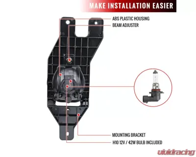 Spec-D H10 Fog Lights (Chrome Housing/Smoked Lens) Ford F-Series | Excursion 1999-2004 - LF-F25099GOEM-HZ