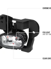 Spec-D H16 Fog Lights Kit (Chrome Housing/Clear lens) Nissan Rogue 2021-2023                                     - LF-RGE21COEM-DL - Image 8