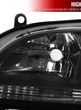 Spec-D Crystal Housing Headlights Black Honda Accord 1998-2002                                     - LH-ACD98JM-RS - Image 3
