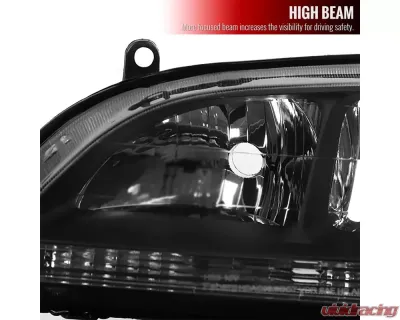 Spec-D Crystal Housing Headlights Black Honda Accord 1998-2002 - LH-ACD98JM-RS