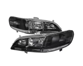 Spec-D Crystal Housing Headlights Black Honda Accord 1998-2002