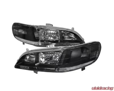 Spec-D Crystal Housing Headlights Black Honda Accord 1998-2002 - LH-ACD98JM-RS