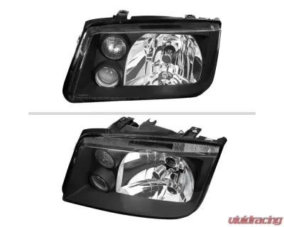 Spec-D Headlights Black with Fog Lights HB5 Low Beam- No Bulbs Included Volkswagen Jetta 1999-2004 - LH-JET99JM-V2-RS