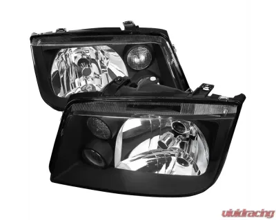Spec-D Headlights Black with Fog Lights HB5 Low Beam- No Bulbs Included Volkswagen Jetta 1999-2004 - LH-JET99JM-V2-RS