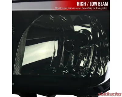 Spec-D Headlights Smoke Black Without Fog Lights Hb5 Low Beam Volkswagen Jetta 1999-2004 - LH-JET99SM-V3-RS