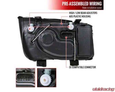 Spec-D Headlights Smoke Black Without Fog Lights Hb5 Low Beam Volkswagen Jetta 1999-2004 - LH-JET99SM-V3-RS