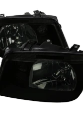 Spec-D Headlights Smoke Black Without Fog Lights Hb5 Low Beam Volkswagen Jetta 1999-2004                                     - LH-JET99SM-V3-RS - Image 10