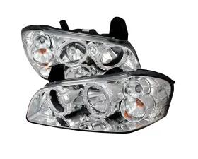 Spec-D Crystal Housing Headlights Chrome with Halo Nissan Maxima 2002-2003