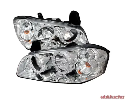 Spec-D Crystal Housing Headlights Chrome with Halo Nissan Maxima 2002-2003 - LH-MAX02H-KS