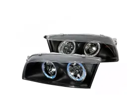 Spec-D Crystal Housing Headlights Black Mitsubishi Mirage 1997-2001