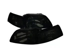 Spec-D Headlights- Smoke Ford Mustang 1999-2004
