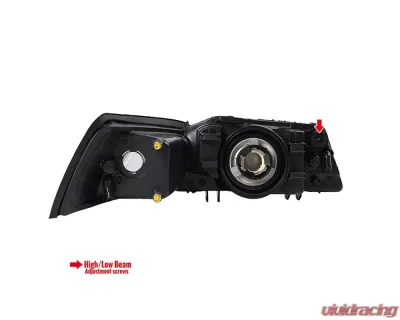 Spec-D Headlights- Black Ford Mustang 1999-2004 - LH-MST99JM-RS