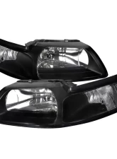 Spec-D Headlights- Black Ford Mustang 1999-2004                                     - LH-MST99JM-RS - Image 10