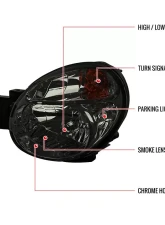 Spec-D Headlights Smoke Subaru WRX 2002-2003                                     - LH-WRX02G-ABM - Image 7