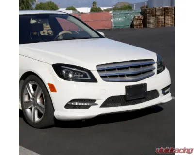 Spec-D Full Led Projector Headlights Black Housing Smoked Lens Switchback Led Light Bar Mercedes Benz W204 2008-2011 - LHE-BW20408SM-SQ-RS