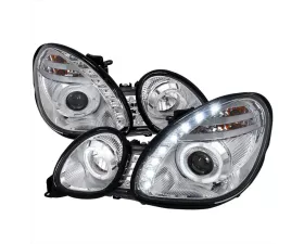 Spec-D Halo Projector Headlights with SMD LED Light Strip Chrome Housing/Clear Lens Lexus GS300 | GS400 | GS430 1998-2005