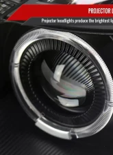 Spec-D Halo Projector Headlights w/ SMD LED Light Strip (Matte Black Housing/Clear Lens) Lexus GS300 | GS400 | GS430 1998-2005                                     - LHP-GS30098JM-RS - Image 3