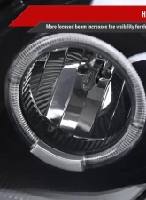 Spec-D Halo Projector Headlights w/ SMD LED Light Strip (Matte Black Housing/Clear Lens) Lexus GS300 | GS400 | GS430 1998-2005                                     - LHP-GS30098JM-RS - Image 4