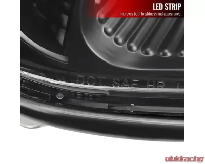 Spec-D Halo Projector Headlights w/ SMD LED Light Strip (Matte Black Housing/Clear Lens) Lexus GS300 | GS400 | GS430 1998-2005 - LHP-GS30098JM-RS