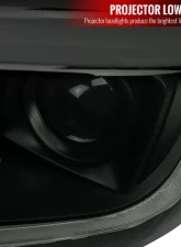 Spec-D Switchback Sequential LED Bar Projector Headlights (Matte Black Housing/Smoked Lens) Ford Ranger 2019-2022                                     - LHP-RAN19SM-SQ-RS - Image 4