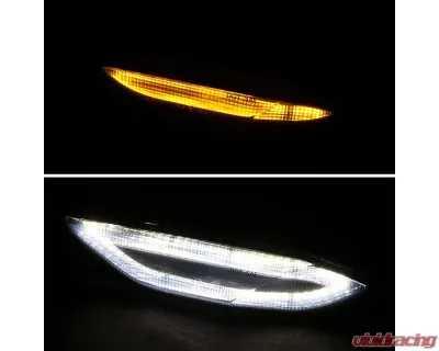 Spec-D LED Side Marker Clear Porsche Cayenne 2011-2014 - LSM-CAY11CLED-VS