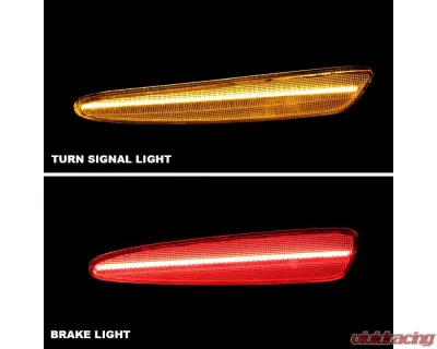 Spec-D C6 LED Side Markers With Clear Lens Chevrolet Corvette 2005-2013 - LSM-CVET05CLED4P-VS