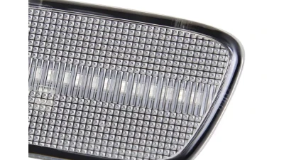 Spec-D Front/Rear LED Side Marker Lights (Chrome Housing/Clear Lens) Chevrolet Corvette 2005-2013                                     - LSM-CVET05CLED4P-VS - Image 4