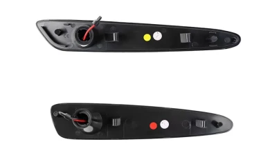 Spec-D Front/Rear LED Side Marker Lights (Chrome Housing/Clear Lens) Chevrolet Corvette 2005-2013                                     - LSM-CVET05CLED4P-VS - Image 9